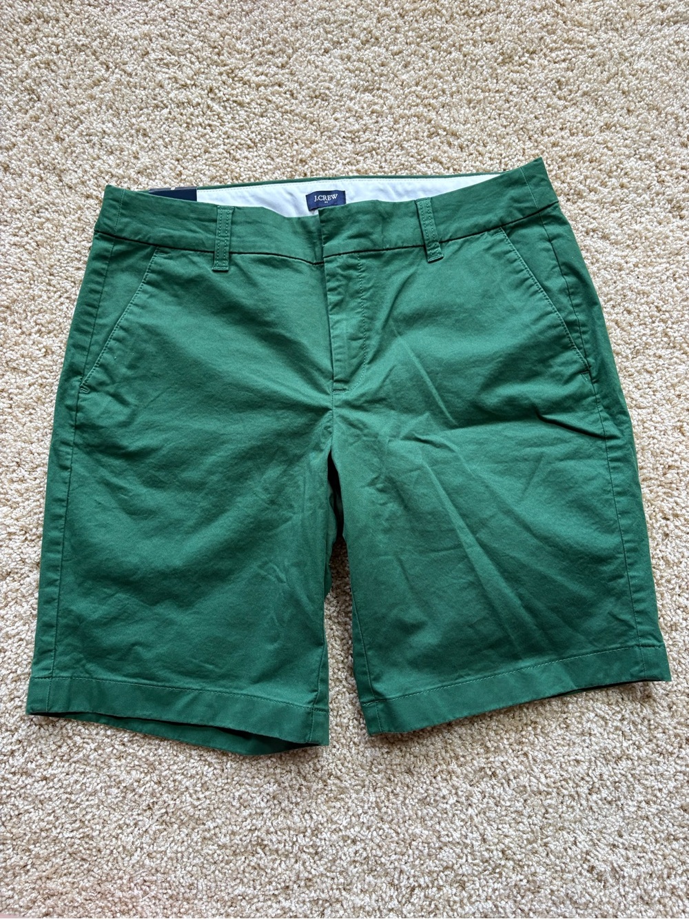 J.Crew Factory 9" Chino Shorts Womens Size 8 Forest Green Bermudas AL569⁠